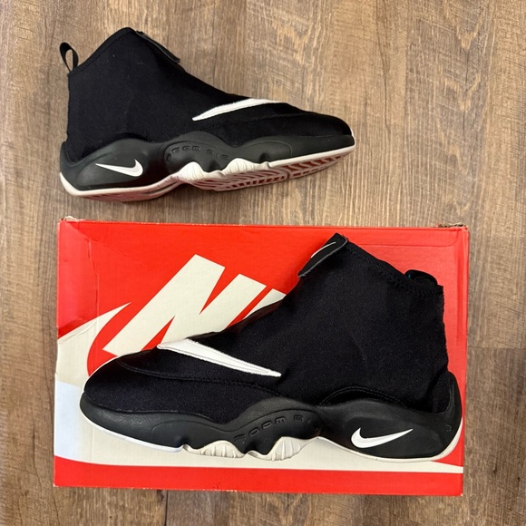 Nike Zoom Flight The Glove Black White Gary Payton - Picture 1 of 12